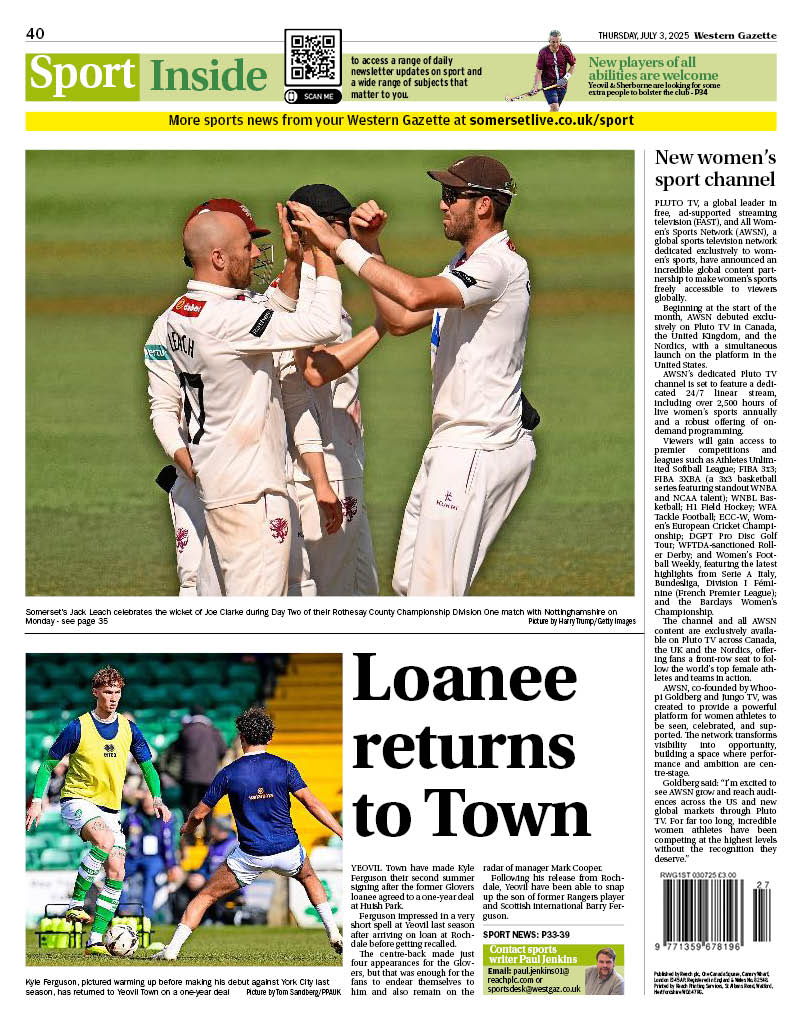 Paul Jenkins (@paulsconvey) on Twitter photo #Sport in this week's Western Gazette: <a href="/SFC1888/">Shaftesbury F.C</a> get pre-season underway, former <a href="/YTFC/">Yeovil Town FC</a> owner Hellier & <a href="/gloverscast/">Gloverscast 🎙⚽️💚</a> amongst donors to help <a href="/PenMillLadies/">Pen Mill Ladies FC</a> after fire, <a href="/Combe_FC/">Combe St Nicholas FC</a> granted promotion in <a href="/somersetcfl/">Somerset County FL</a>; <a href="/TeamBathNetball/">Team Bath Netball</a> celebrate successful season; Mischiefs win treble 2/3 #Sport in this week's Western Gazette: <a href="/SFC1888/">Shaftesbury F.C</a> get pre-season underway, former <a href="/YTFC/">Yeovil Town FC</a> owner Hellier & <a href="/gloverscast/">Gloverscast 🎙⚽️💚</a> amongst donors to help <a href="/PenMillLadies/">Pen Mill Ladies FC</a> after fire, <a href="/Combe_FC/">Combe St Nicholas FC</a> granted promotion in <a href="/somersetcfl/">Somerset County FL</a>; <a href="/TeamBathNetball/">Team Bath Netball</a> celebrate successful season; Mischiefs win treble 2/3