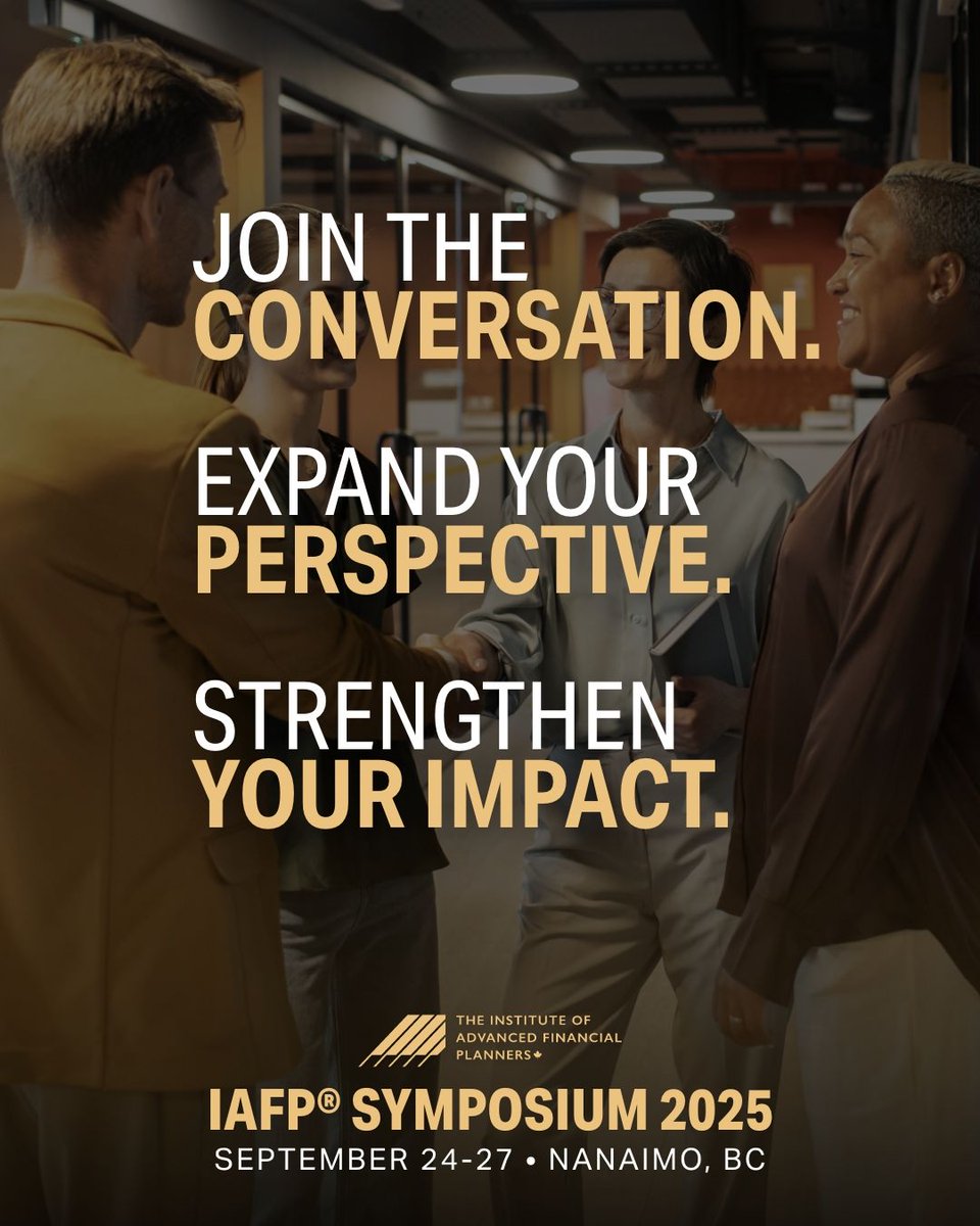 The most engaged financial planners don’t just keep up — they show up.
Join us at the IAFP® Symposium, Sept 24–27 in Nanaimo or online, for bold ideas, real connections, &amp; strategies that elevate your impact.
🔗 iafpsymposium.ca