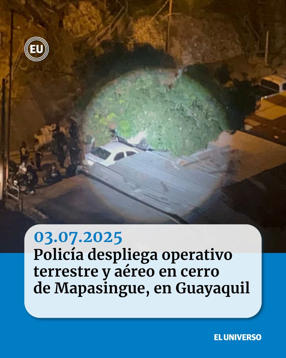 eluniversocom's tweet image. #Policía despliega operativo terrestre y aéreo en cerro de #Mapasingue, en #Guayaquil ow.ly/K8QX50WknVv