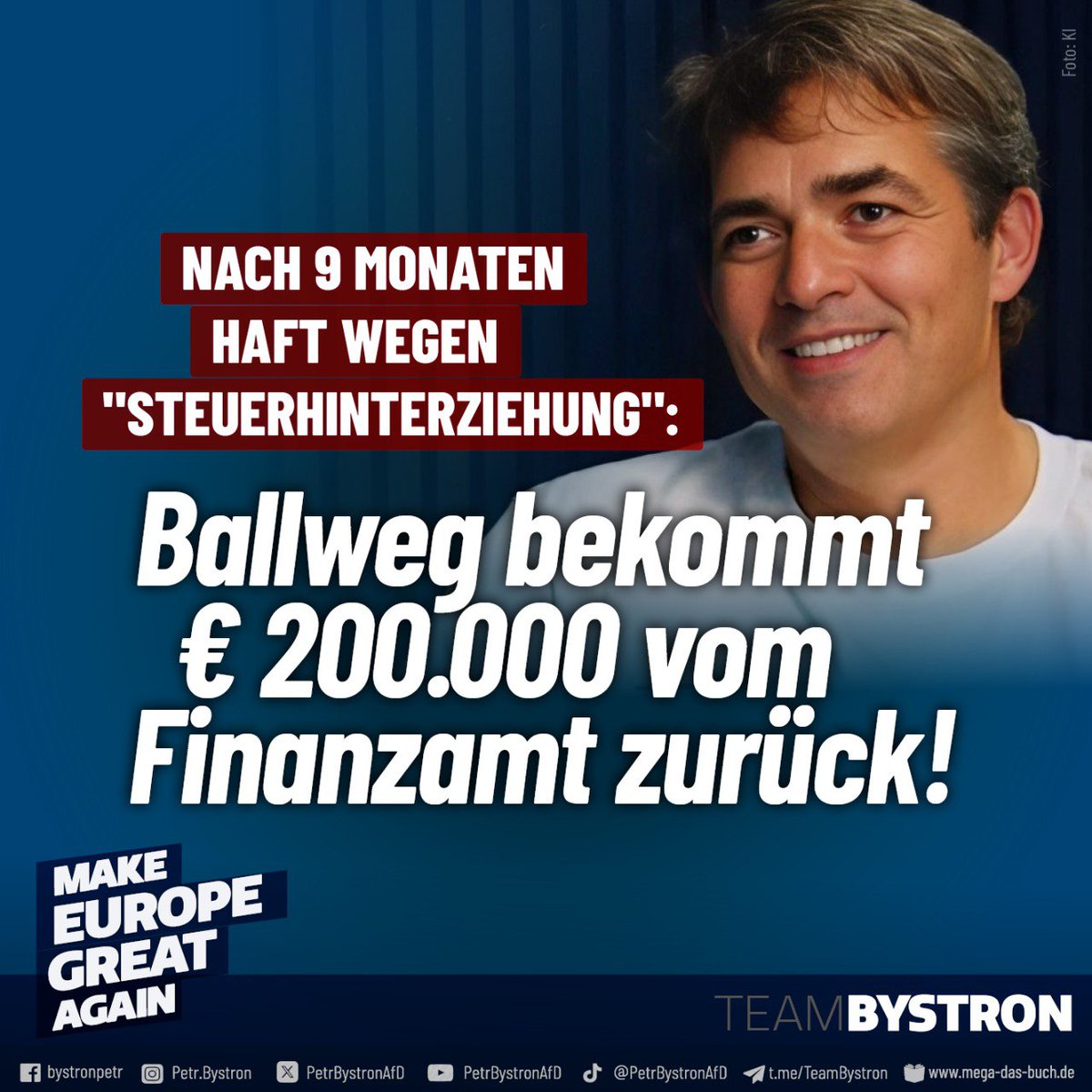 9 Monate in U-Haft – ohne Urteil. Jetzt kommt heraus: Das Finanzamt schuldet Ballweg 200.000 €

Die fadenscheinigen Vorwürfe gegen den Querdenken-Chef fallen in sich zusammen.

Ballweg saß neun Monate im Gefängnis – ohne Urteil. Und jetzt stellt sich heraus: Der Staat schuldet