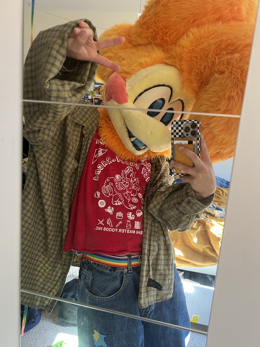dummydino's tweet image. dressed and all packed for the first day of Normal Con! the con where you dress up normal and just generally be a normal guy. really excited