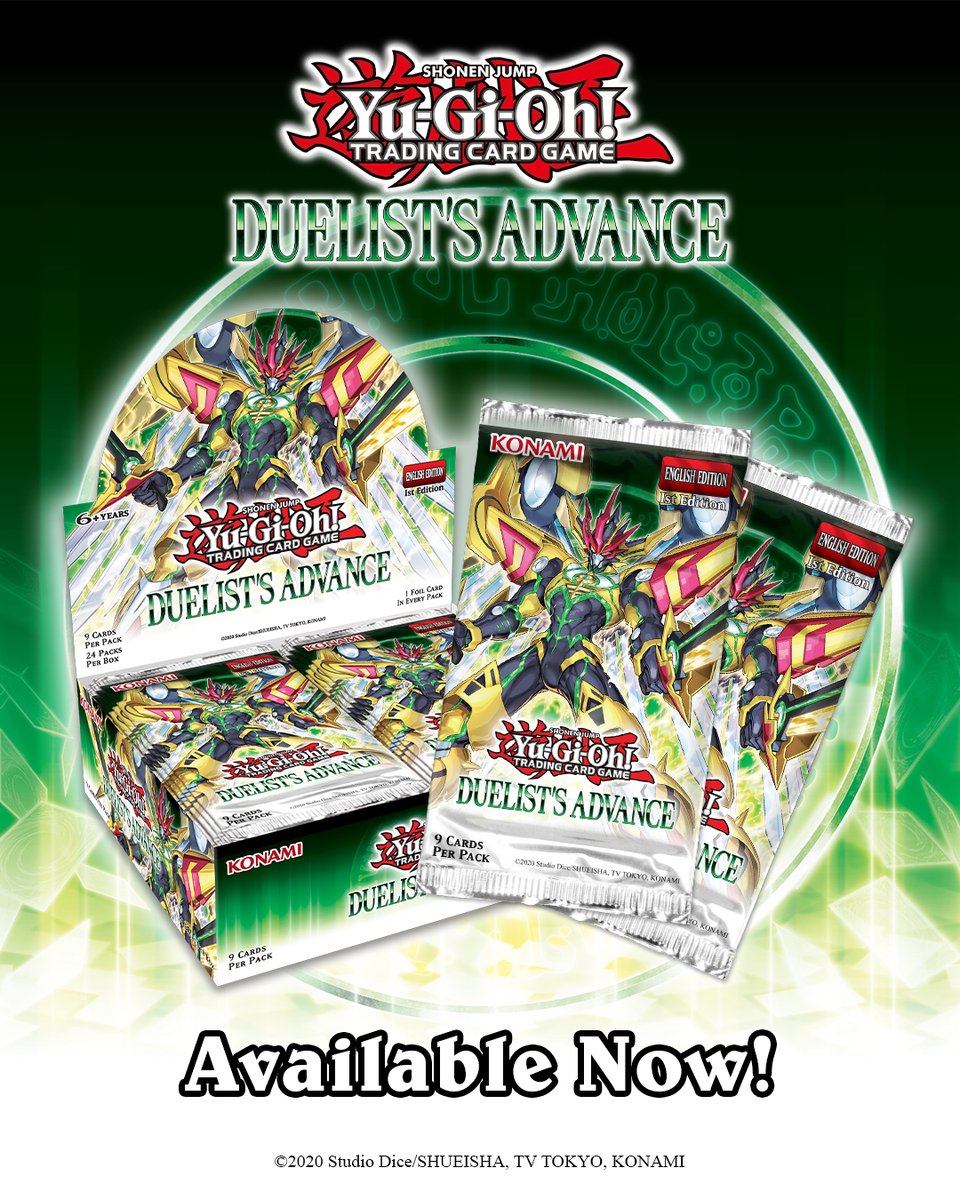 Get ready to feel the flow and high five the sky with the latest Yu‑Gi‑Oh! TRADING CARD GAME core booster set, Duelist’s Advance - out NOW!

#YuGiOhTCG #DuelistsAdvance