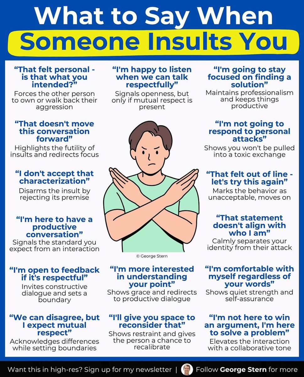 What to say when someone insults you