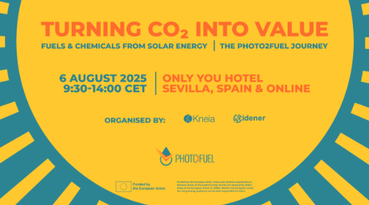 Photosint_eu's tweet photo. โ๏ธ PHOTOSINT is heading to the Photo2Fuel Final Conference!
๐ Seville & Online
๐
6 Aug 2025 | ๐ 09:30โ14:00 CET
Sergi Danรฉs Pibernat (ICIQ) will present our first catalyst results. Join us!
๐ Register now: https://t.co/IiM4nCOK0j
#Photosint #Photo2Fuel #SolarFuels https://t.co/C64opCTQSJ