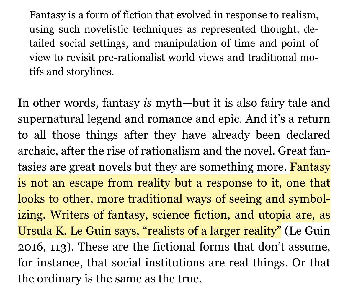 uskglasses's tweet image. the description of fantasy books as mere escapism has always bothered me and i think this is part of why