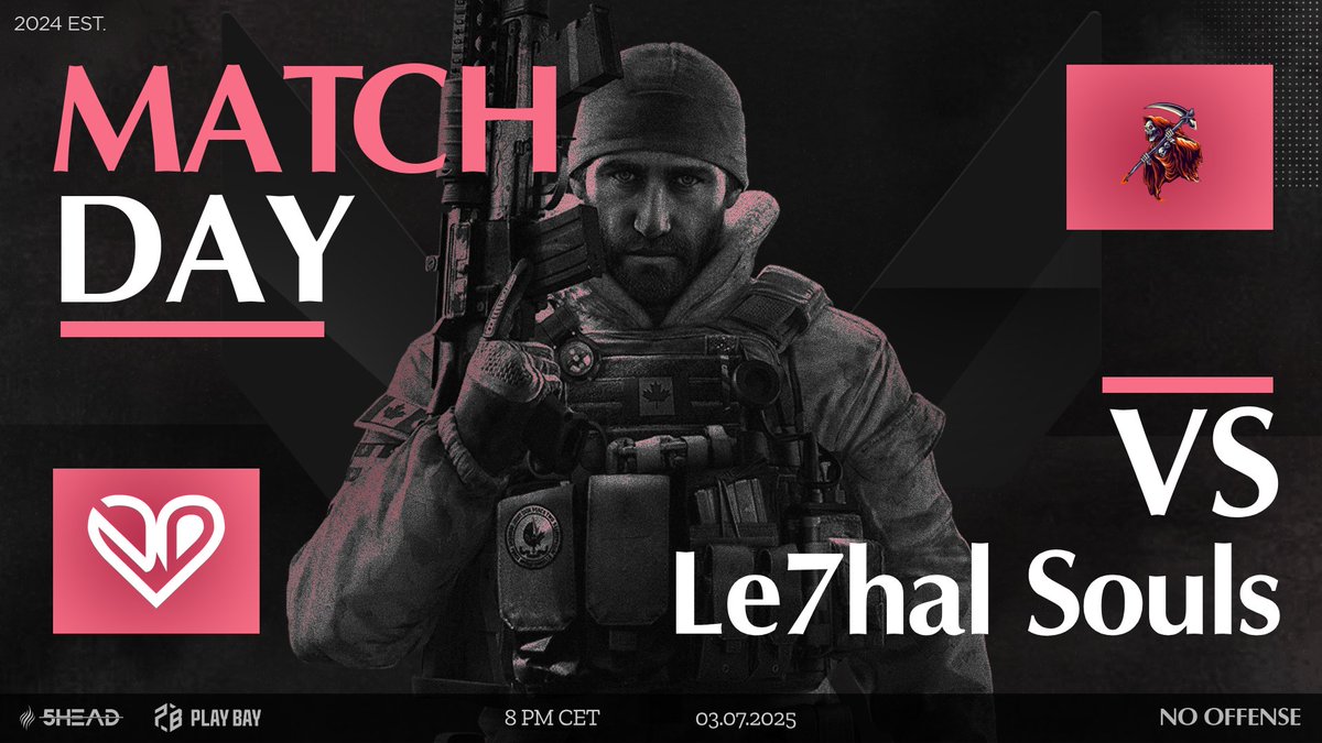 NO Offense (@nofatw) on Twitter photo 🏆MATCHDAY 6 <a href="/EMS_R6/">EUROPEAN MASTERS SERIES</a>🏆
Weitergehts bei unserem Main-Team ebenfalls. 😼
🆚 <a href="/Le7haL_SoulsPS/">Le7haL Souls</a>
⏲️ 20 Uhr
Lineup für das Match:
🎮 <a href="/hxafiTTV/">hxafi</a>
🎮 <a href="/_Gold28/">One-Eyed Bandit</a>
🎮 <a href="/CoDaftKODAK/">CoDaft</a>
🎮 <a href="/Aljomeister/">Aljomeister</a>
🎮 <a href="/xPryzeZz/">xPryzeZz | NOF</a>
GLHF❤️🔥
#UsAgainstTheWorld🌐 🏆MATCHDAY 6 <a href="/EMS_R6/">EUROPEAN MASTERS SERIES</a>🏆
Weitergehts bei unserem Main-Team ebenfalls. 😼
🆚 <a href="/Le7haL_SoulsPS/">Le7haL Souls</a>
⏲️ 20 Uhr
Lineup für das Match:
🎮 <a href="/hxafiTTV/">hxafi</a>
🎮 <a href="/_Gold28/">One-Eyed Bandit</a>
🎮 <a href="/CoDaftKODAK/">CoDaft</a>
🎮 <a href="/Aljomeister/">Aljomeister</a>
🎮 <a href="/xPryzeZz/">xPryzeZz | NOF</a>
GLHF❤️🔥
#UsAgainstTheWorld🌐