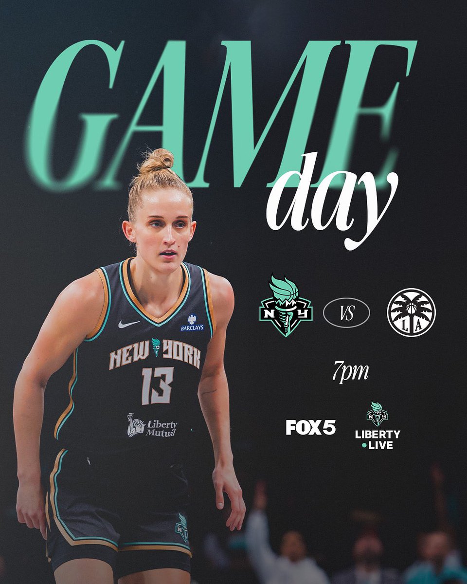 New York Liberty (@nyliberty) on Twitter photo Brought the light show back to BK🤟
🆚 <a href="/LASparks/">Los Angeles Sparks</a>
⏰ 7pm/ET
📍 <a href="/barclayscenter/">Barclays Center</a>
📺 FOX5 | LIBERTY LIVE 📲
#SEAFOAMSZN | #LIGHTITUPNYL🗽 Brought the light show back to BK🤟
🆚 <a href="/LASparks/">Los Angeles Sparks</a>
⏰ 7pm/ET
📍 <a href="/barclayscenter/">Barclays Center</a>
📺 FOX5 | LIBERTY LIVE 📲
#SEAFOAMSZN | #LIGHTITUPNYLđź—˝