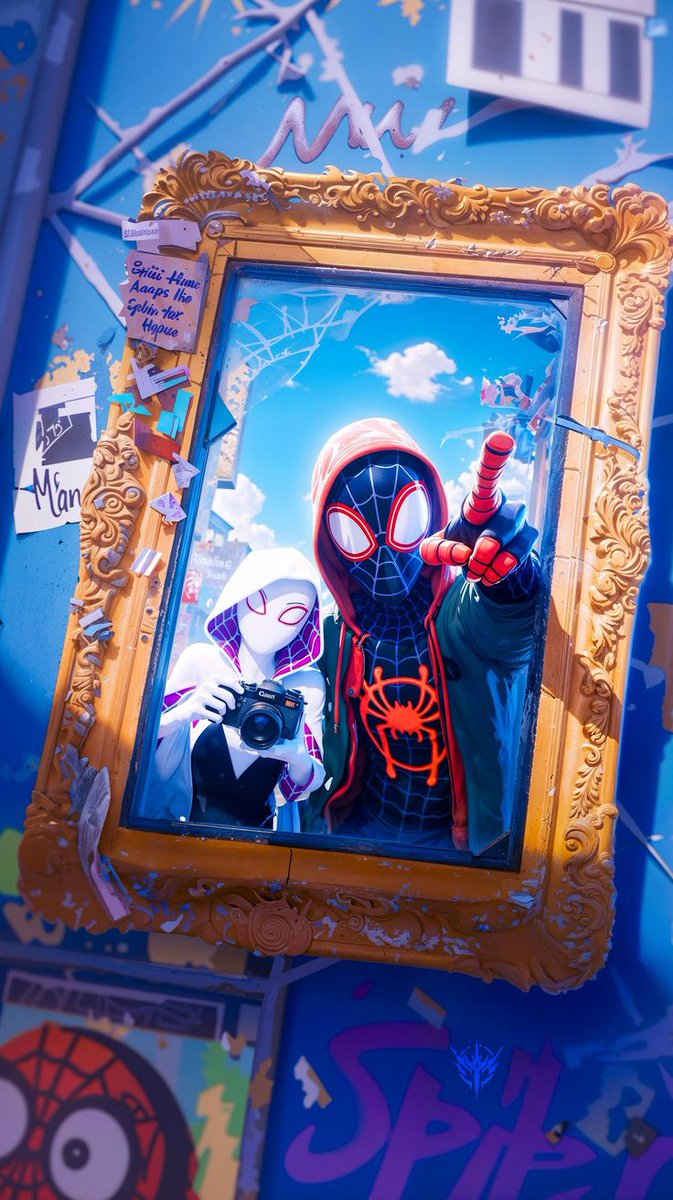Spiderverse1610's tweet image. ...Gwen and Miles...
