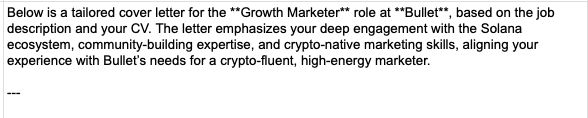 We are seeking exceptional talent to help build the best crypto exchange for the following roles:

1. Rust backend engineer
2. React native developer
3. Growth marketer

Bonus points if you do not leave behind a ChatGPT prompt in your cover letter 🤪

Links in the next tweet 👇