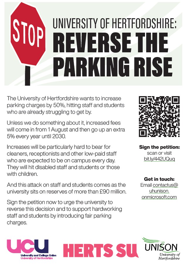 Sign the petition against the 50% increase in parking charges: scan the QR code below, or visit bit.ly/442UQuq