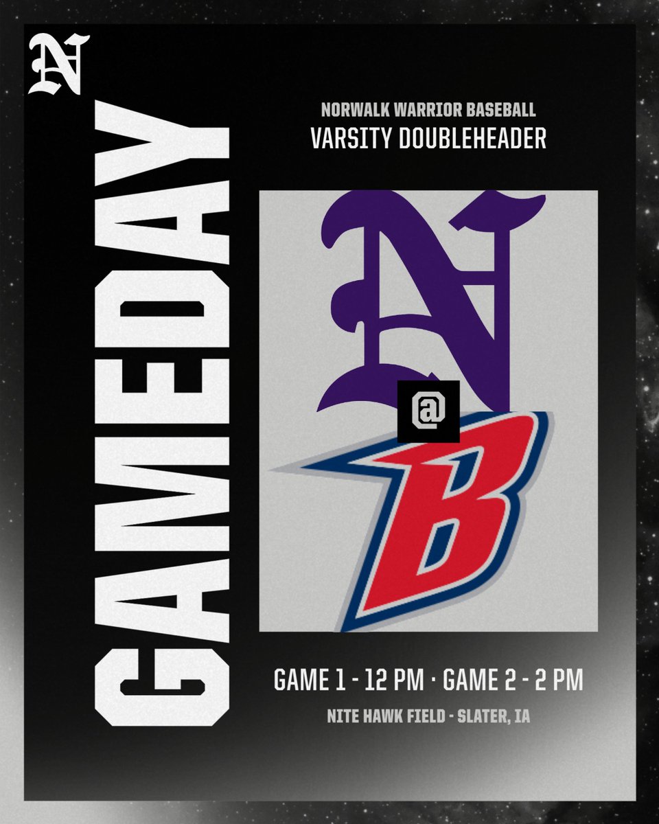 Norwalk faces Ballard in an afternoon varsity doubleheader.
Game 1 - 12 PM
Game 2 - 2 PM