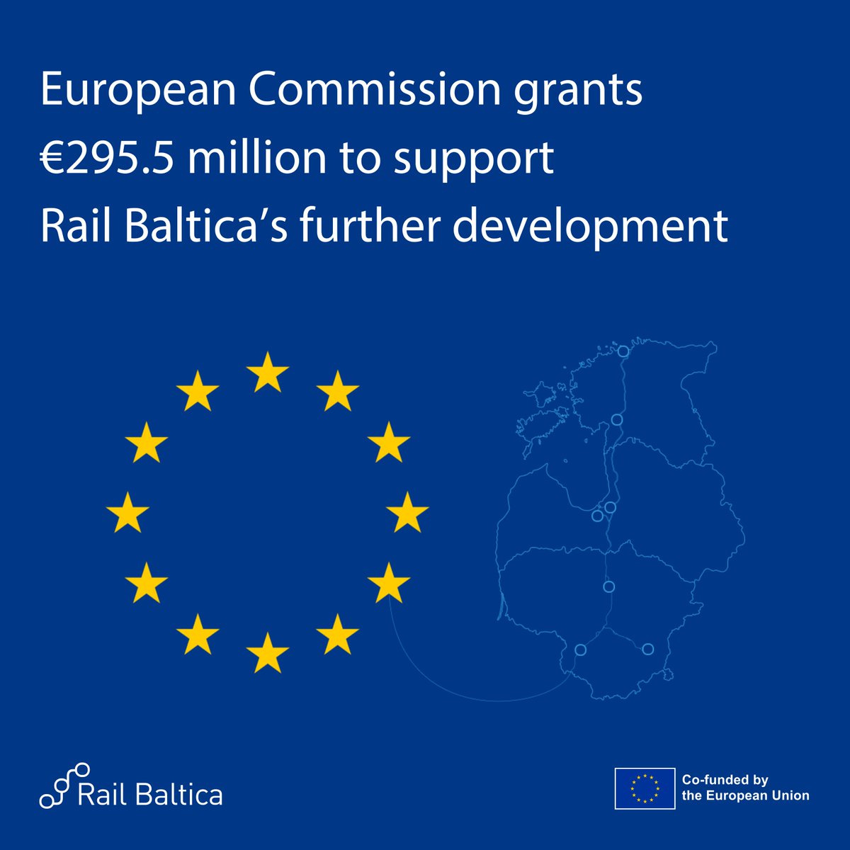 🚆 #RailBaltica secures €295.5M in additional EU funding under the final #CEF Transport call of the current EU budget cycle.
 
The funding supports continued progress across 🇪🇪🇱🇻🇱🇹.
 
🔗 Read more: railbaltica.org/european-commi…
