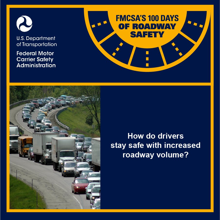 FMCSA's tweet image. 🚘 More than 72M Americans will travel over the July 4th period—many sharing the road with trucks & buses.
Before you head out, check out @FMCSA’s 6 tips for summer driving safety. 🛣️
👉 fmcsa.medium.com/hitting-the-ro…
#100DaysOfRoadwaySafety #RoadTripSafety