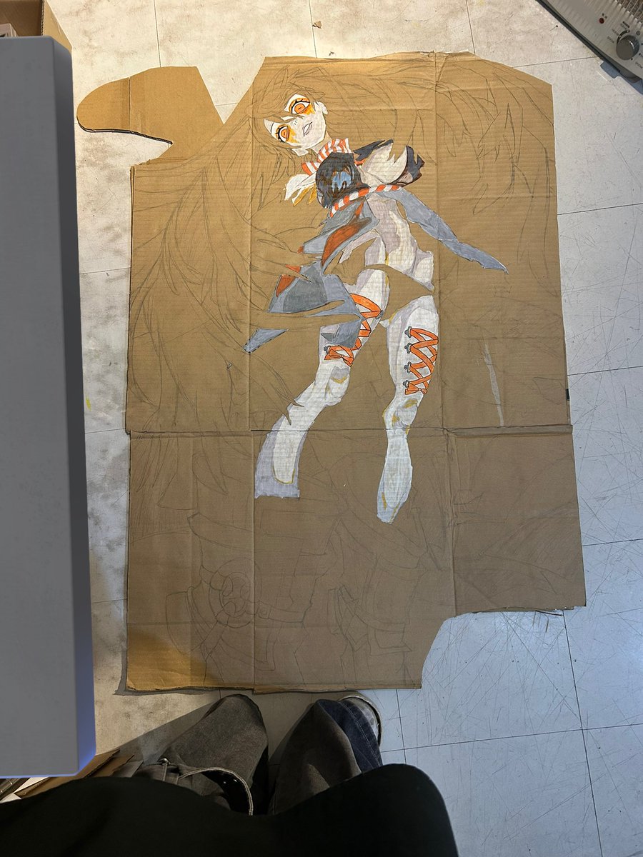 yakushimaru's tweet photo. どデカアモちゃん制作過程
描き終わった後の達成感やばかった

 #ガチアクタ
  #GACHIAKUTA https://t.co/k7Wrpafsxx