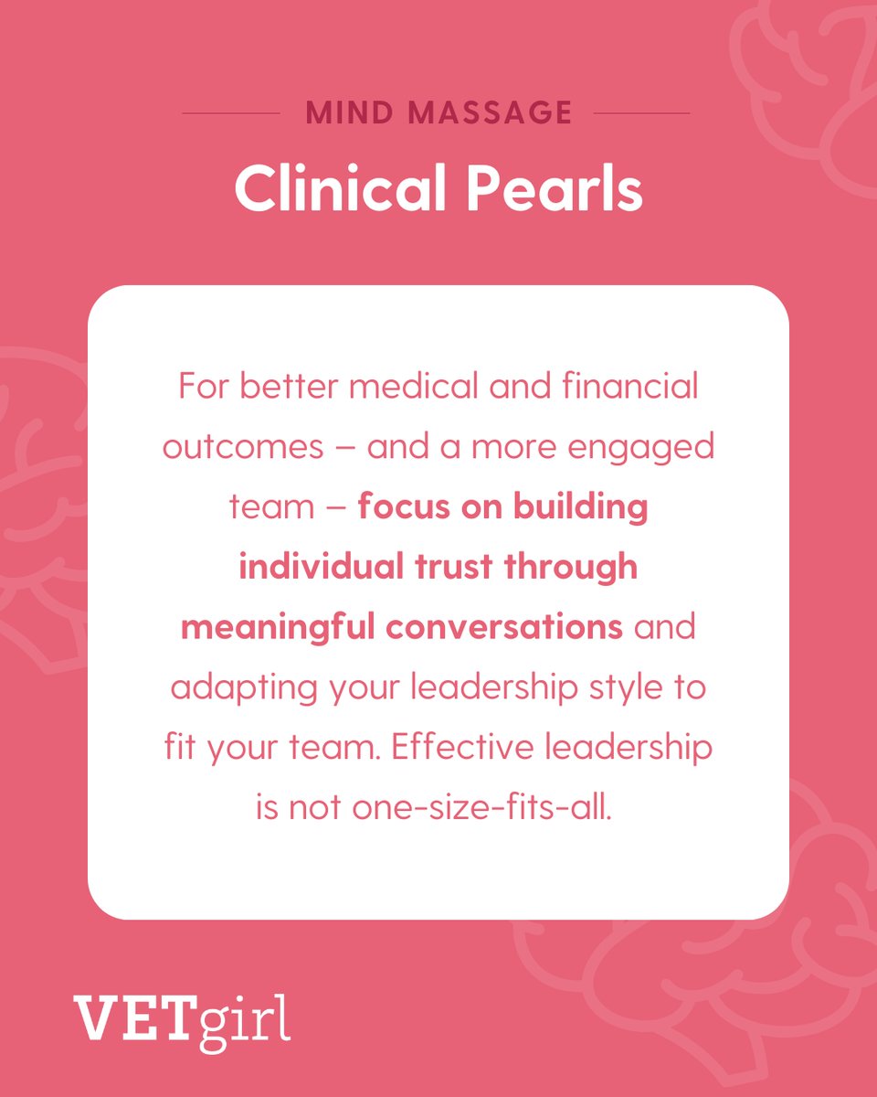 💡 Today's Clinical Pearl: Great medicine starts with great leadership! 🩺🤝

#ClinicalPearls #VetMedLeadership #VeterinaryTeamwork #VeterinaryCE #VetLife #PracticeManagement #VetTips