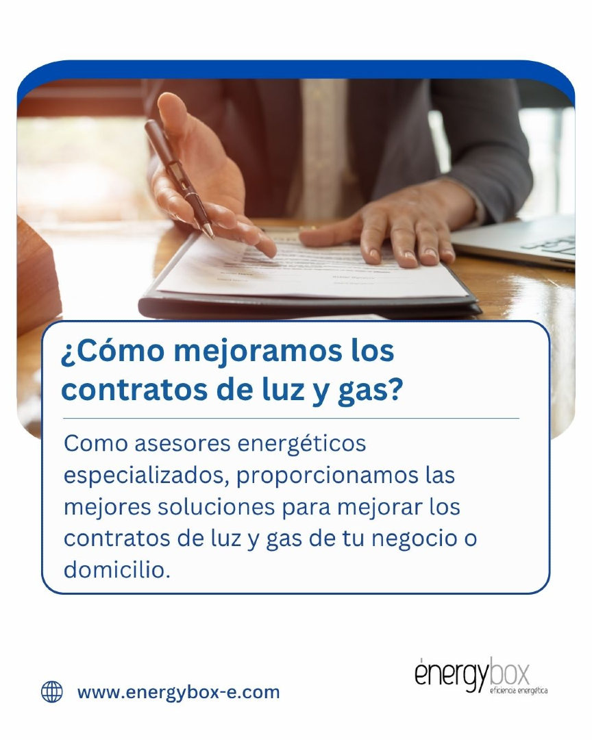 Energybox (@eeenergybox) on Twitter photo Revisamos, negociamos y optimizamos tus contratos de luz y gas para que pagues menos y ganes en eficiencia.
🔍 Hogares y empresas pueden beneficiarse de este servicio.
📞 911 88 89 61
📩 info@energybox-e.com
🌐 energybox-e.com
#AhorroEnergético #ContratosLuzGas Revisamos, negociamos y optimizamos tus contratos de luz y gas para que pagues menos y ganes en eficiencia.
🔍 Hogares y empresas pueden beneficiarse de este servicio.
📞 911 88 89 61
📩 info@energybox-e.com
🌐 energybox-e.com
#AhorroEnergético #ContratosLuzGas
