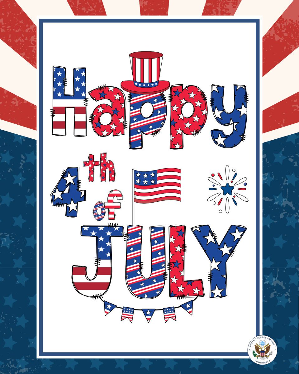 Today we celebrate the beginning of our nation and the enduring spirit of freedom. Happy #4thofJuly! 🇺🇸 🎉