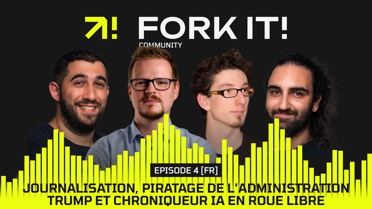 _BearStudio's tweet image. 🎙️ @RudyBaer et @YoannFleuryDev sont de retour dans le 4ᵉ épisode du #podcast @ForkitCommunity !
Au programme : des chroniques sans filtre sur des sujets tech variés !
👉 À écouter ici :
forkit.community/podcasts/fork-…
#TechTalk #IA #CyberSécurité #Journalisation #Numérique