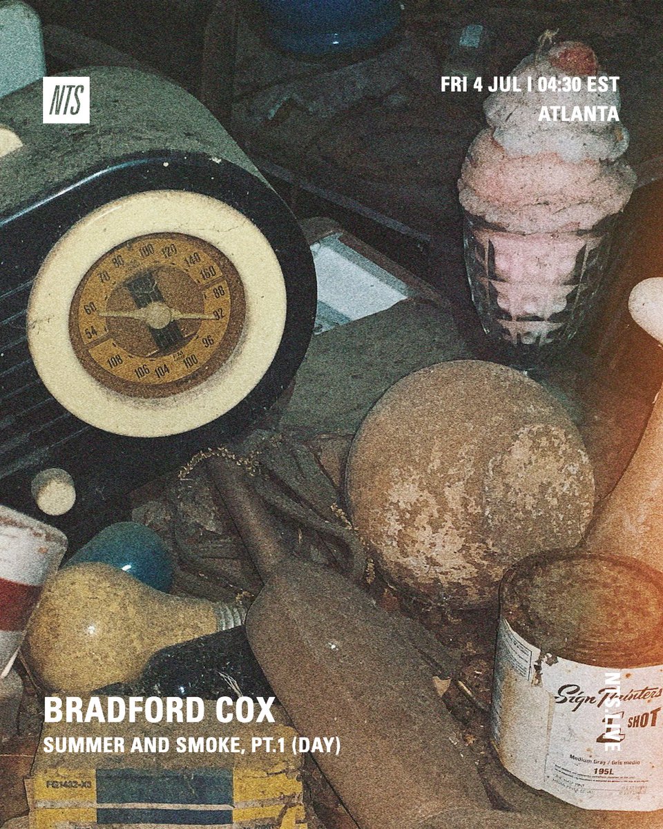 NTSlive's tweet image. Bradford Cox presents: Summer and Smoke 

A two part radio show, both broadcasting tomorrow, 4th July.