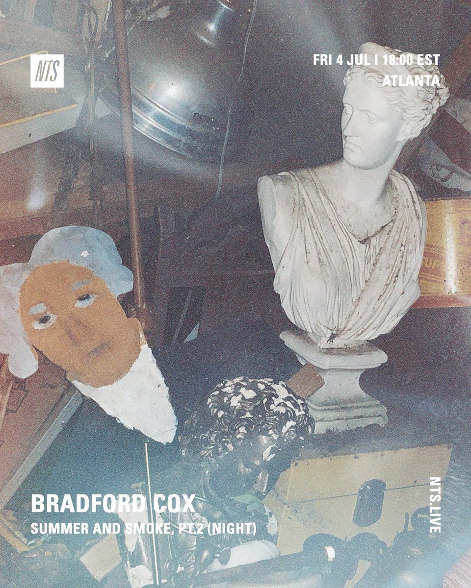 NTSlive's tweet image. Bradford Cox presents: Summer and Smoke 

A two part radio show, both broadcasting tomorrow, 4th July.