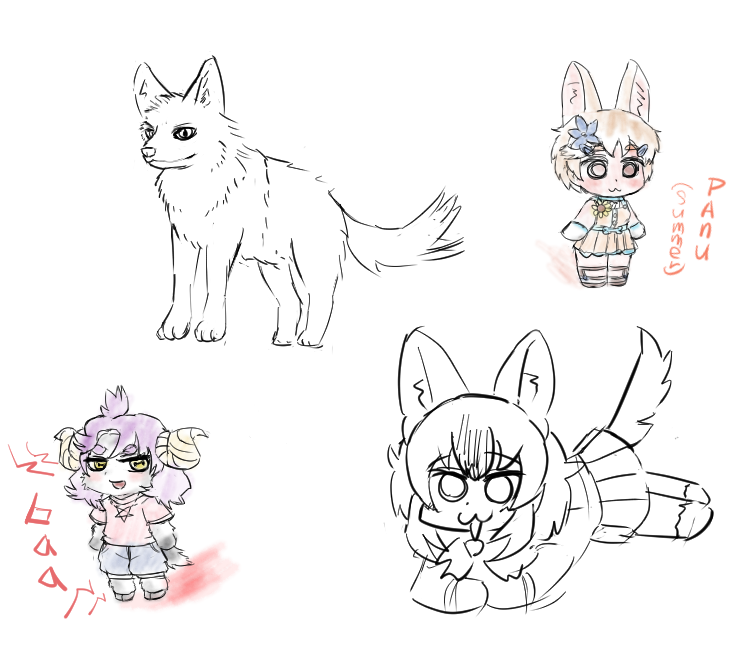 今日は落書きというか絵の練習だけしてました 