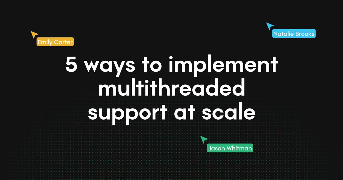 plainsupport's tweet image. Single-threaded support = one rep, one contact. In B2B – it's a liability.
Multithreaded support connects teams on both sides for faster resolution & stronger relationships.
How to your team can make it work → plain.com/blog/multithre…