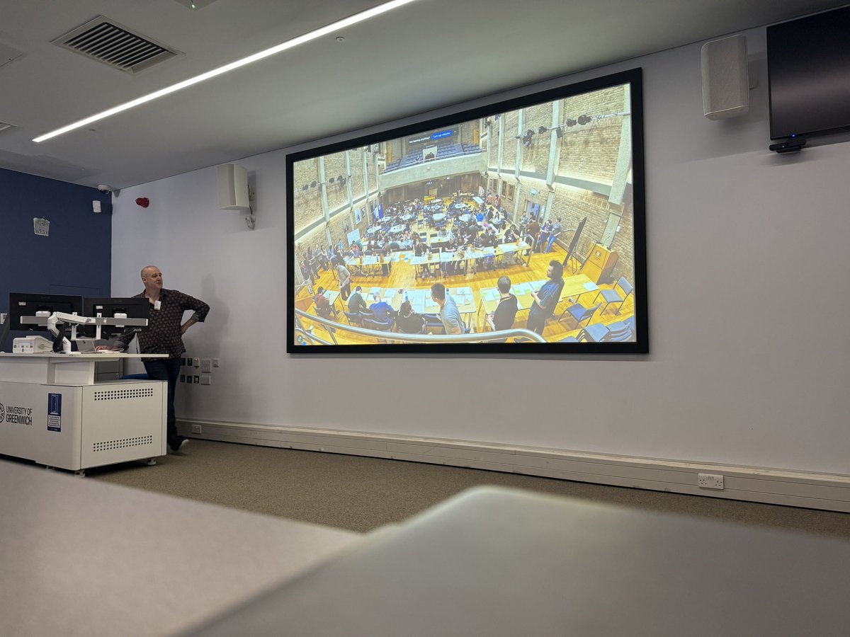 EuSpRIG's tweet image. The legendary, spreadsheet royalty, Matt Parker giving his keynote at #EuSpRIG2025