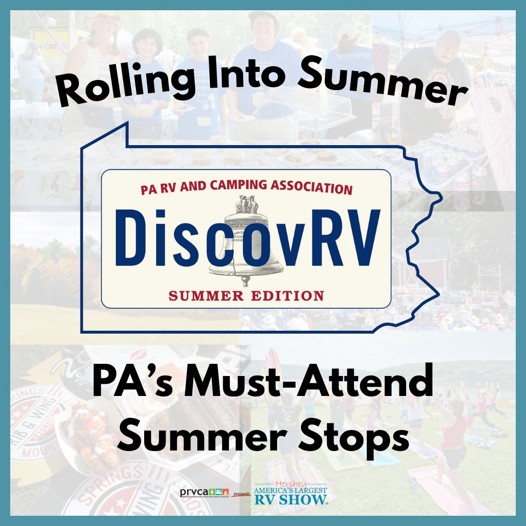 Curious about what fun, unique events are happening the rest of this summer in PA? The summer edition of DiscovRV can help.

From blueberries to bluegrass, these fests have it all! Plus, learn which PRVCA members are nearby for a weekend stay.

Sign up: largestrvshow.com/about/consumer…