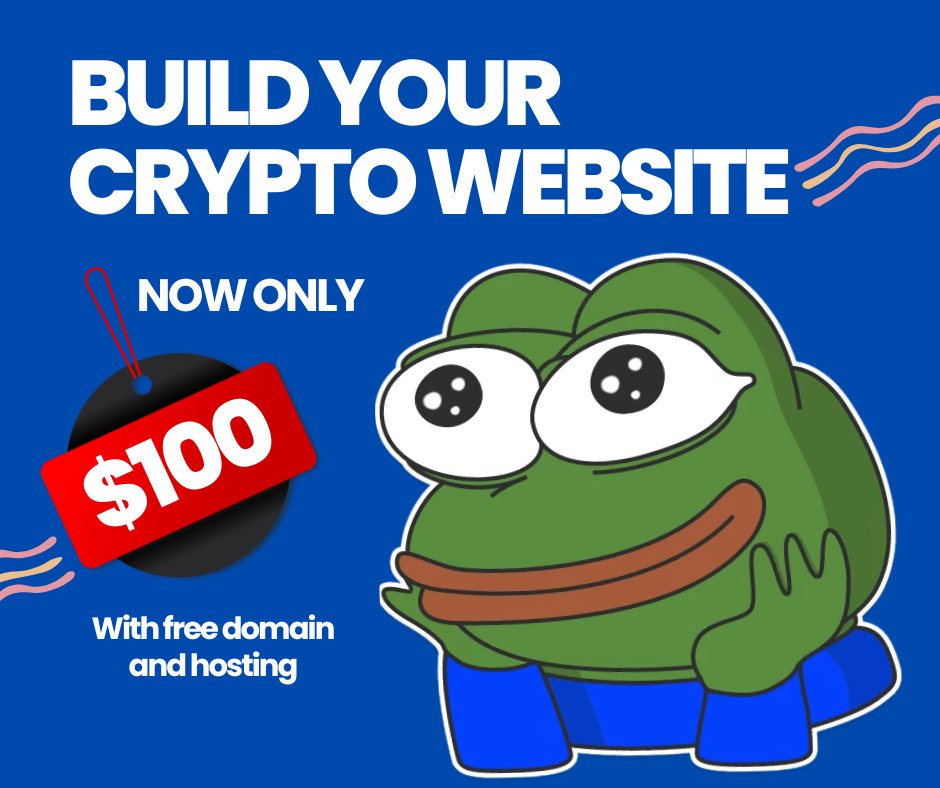 WTdevs313's tweet photo. 🚀 Launch your meme coin with style!
🔥 Get a stunning crypto website + FREE domain &amp; hosting
All for just $100 – limited time!

👉 DM to get started
https://t.co/i0dyixFtl8
#CryptoDev #MemeCoin #WebDesign #CryptoMarketing https://t.co/5ClHEB1Yu7