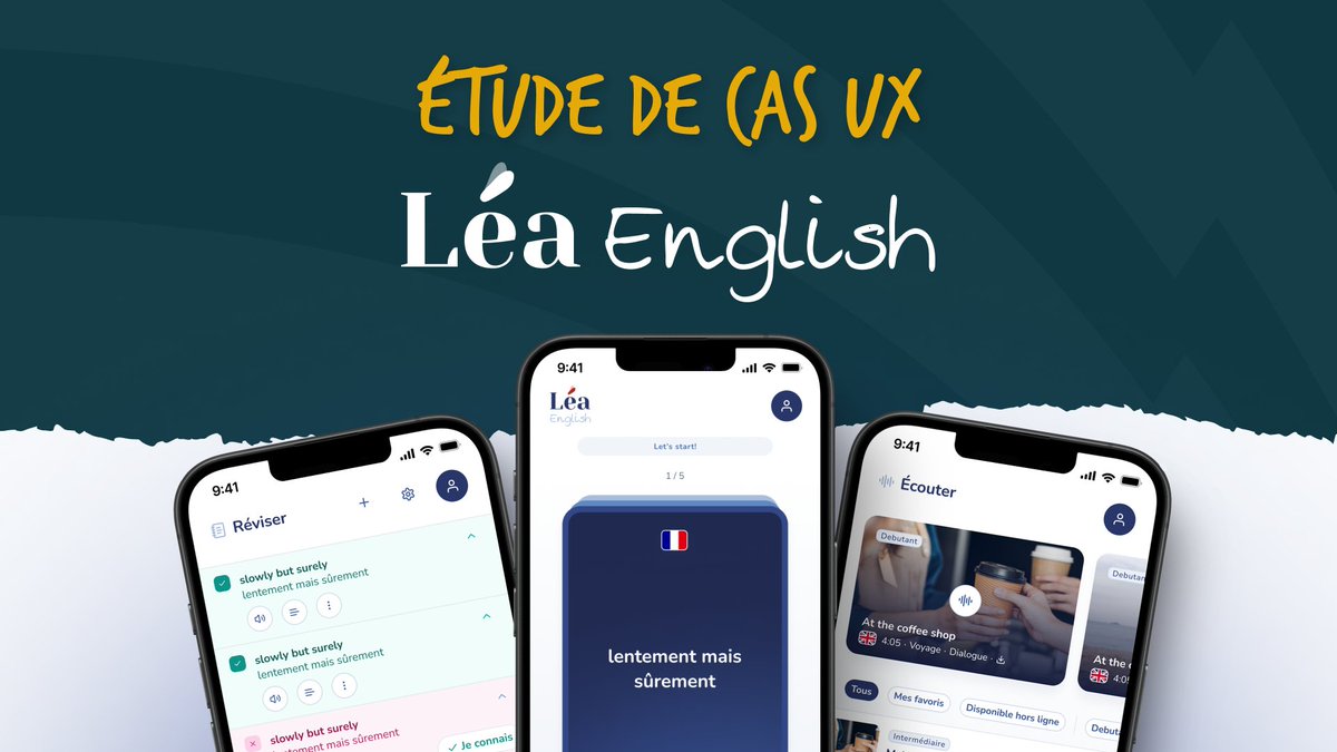 _BearStudio's tweet image. 💡 Comment se passe un projet UX chez Bear Studio ?
Alexandra Pituru vous en donne un aperçu à travers l’étude de cas de l’app Lea English, disponible sur notre blog !
👉 À lire ici : bearstudio.fr/blog/design-cs…
#UXDesign #CaseStudy #DesignSystem #Produit #UXProcess