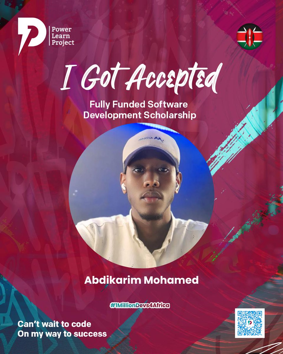 AbdiKarim Mohamed ๐ฐ๐ช (@karimkodes) on Twitter photo I Got Accepted!
Iโm thrilled to share that Iโve been awarded a fully funded Software Development Scholarship with <a href="/PLPAfrica/">Power Learn Project</a> , <a href="/plpcommunity/">Power Learn Project Community</a> ๐๐ป
This is a huge step in my tech journey, and I canโt wait to level up my skills and build impactful solutions.
#1MillionDevs4Africa I Got Accepted!
Iโm thrilled to share that Iโve been awarded a fully funded Software Development Scholarship with <a href="/PLPAfrica/">Power Learn Project</a> , <a href="/plpcommunity/">Power Learn Project Community</a> ๐๐ป
This is a huge step in my tech journey, and I canโt wait to level up my skills and build impactful solutions.
#1MillionDevs4Africa