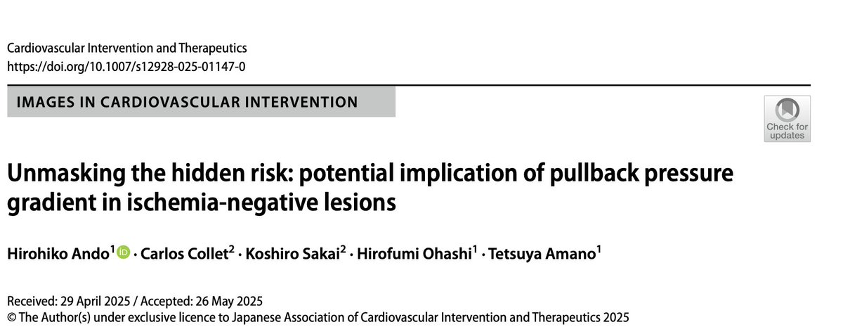 Could #PPG be the key to identifying vulnerable plaques with precision? 🔬🧠

Fascinating insights from the pioneers of PPG  in Japan 🇯🇵

The future of coronary imaging might be closer than we think. <a href="/PCRonline/">PCRonline 🫀</a> <a href="/TCTMD/">TCTMD</a> 

link.springer.com/article/10.100…
