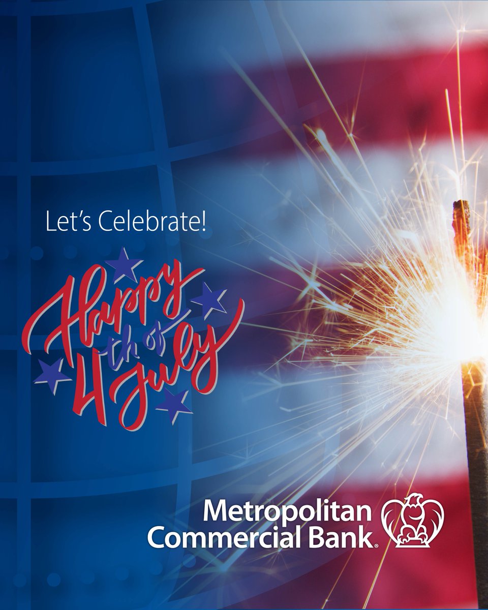 MCBankNY's tweet image. Today, we celebrate freedom, unity, and the American dream! May your #IndependenceDay be filled with laughter, fireworks, and delicious backyard barbecues. The #4thofJuly is a day to honor the values that make our nation truly exceptional. 🎇 🇺🇸