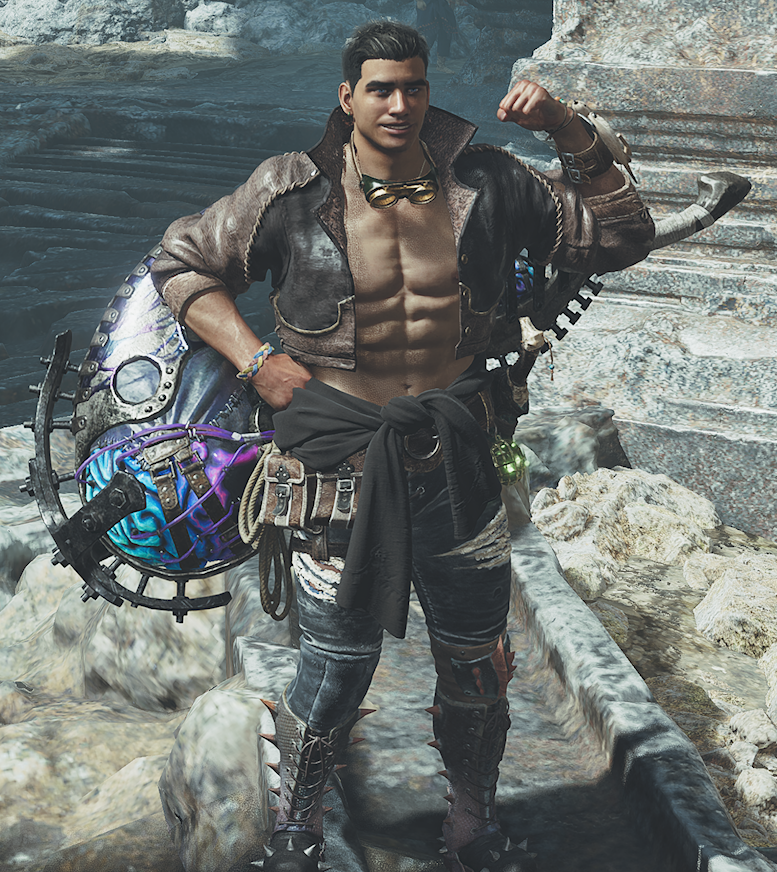 LittleMacCorvo's tweet photo. The K.O Kid in Monster Hunter. https://t.co/pOTfNjjbeC