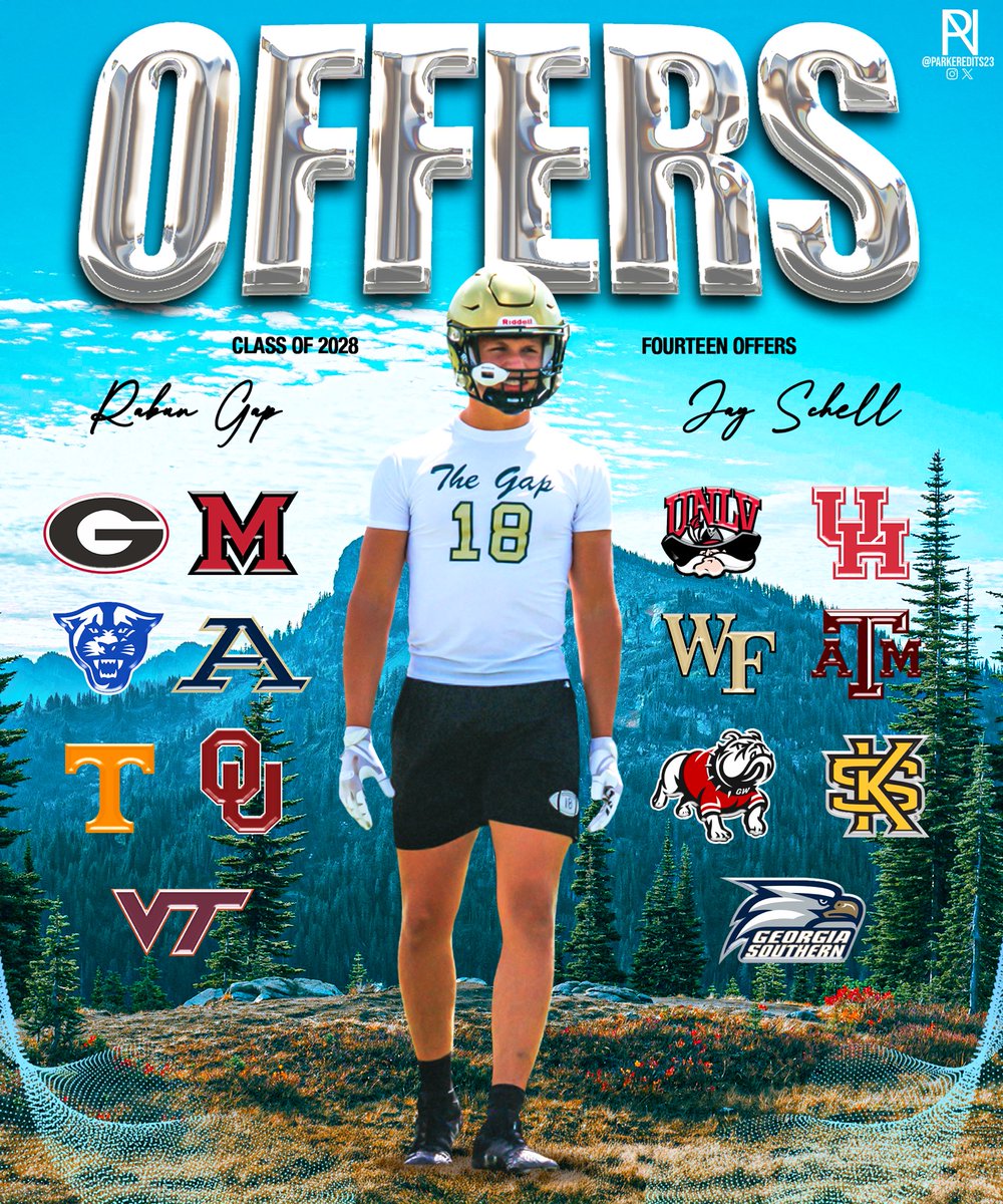 ๐๐๐ง๐ ๐๐งโ๐จ ๐๐๐๐ฉ๐จ (@parkeredits23) on Twitter photo Offers on the table thus far for Elite Class of 2028 LB Jay Schell. (<a href="/Jayschell1015/">Jay Schell 2028</a>)
-
Jay goes to Rabun Gap High School, and heโs just getting started. He is 6โ3 212lbs and is one to watch out for!
-
Where should Jay go?!๐ค
<a href="/BrandonHuffman/">Brandon Huffman</a> Offers on the table thus far for Elite Class of 2028 LB Jay Schell. (<a href="/Jayschell1015/">Jay Schell 2028</a>)
-
Jay goes to Rabun Gap High School, and heโs just getting started. He is 6โ3 212lbs and is one to watch out for!
-
Where should Jay go?!๐ค
<a href="/BrandonHuffman/">Brandon Huffman</a>