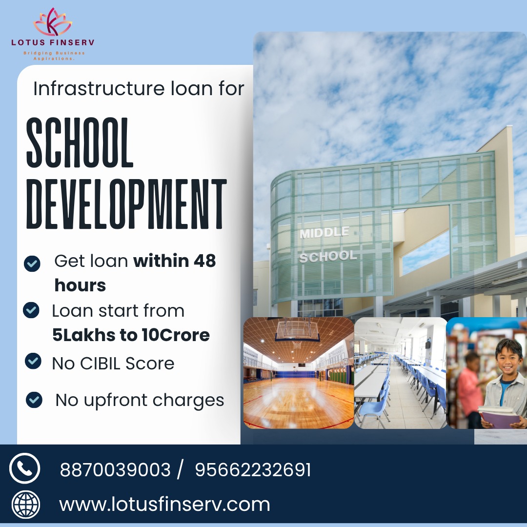lotusfinserv's tweet photo. Build your dream school today!
Apply for School Infrastructure Loans with:
✔️ Loan start from 5 Lakh to 10 Crore
✔️ Get loan within 48 hours
❌ No CIBIL Score
❌ No upfront charges
📞 8870039003 / 9566232691 | 💻 https://t.co/dnnC4R7mVF
#SchoolLoan #PrivateFinance https://t.co/NWLpdxtWAq