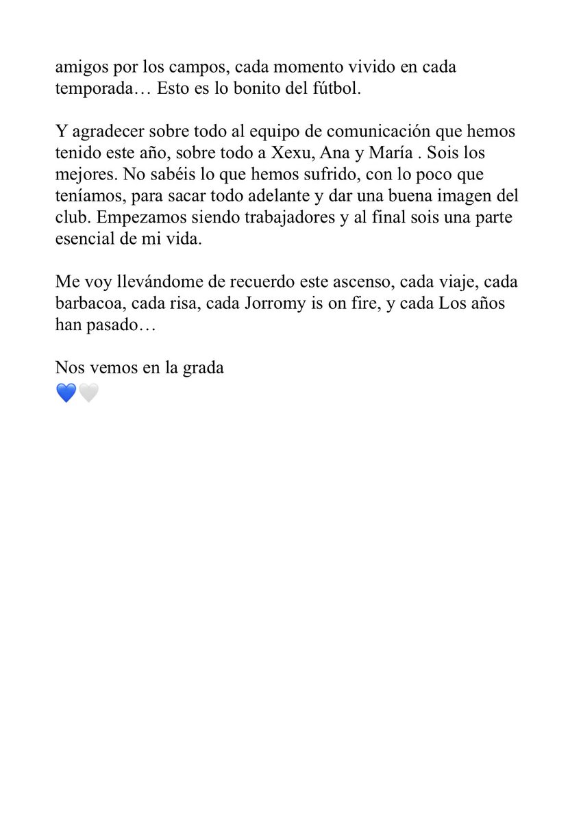 stb_9922's tweet photo. Carta personal sobre mi despedida https://t.co/DSJgQxi7cR