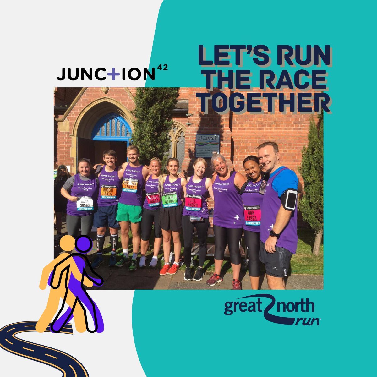 Don’t forget — only 2 places left on our #GreatNorthRun 2025 team! 🏃
Sign up by Sunday 6th July to run for hope, freedom &amp; transformation.

💥 £30 deposit
💥 £150 fundraising target

📩 laura.grant@junction42.org

#TeamJ42 #RunForChange #GNR2025