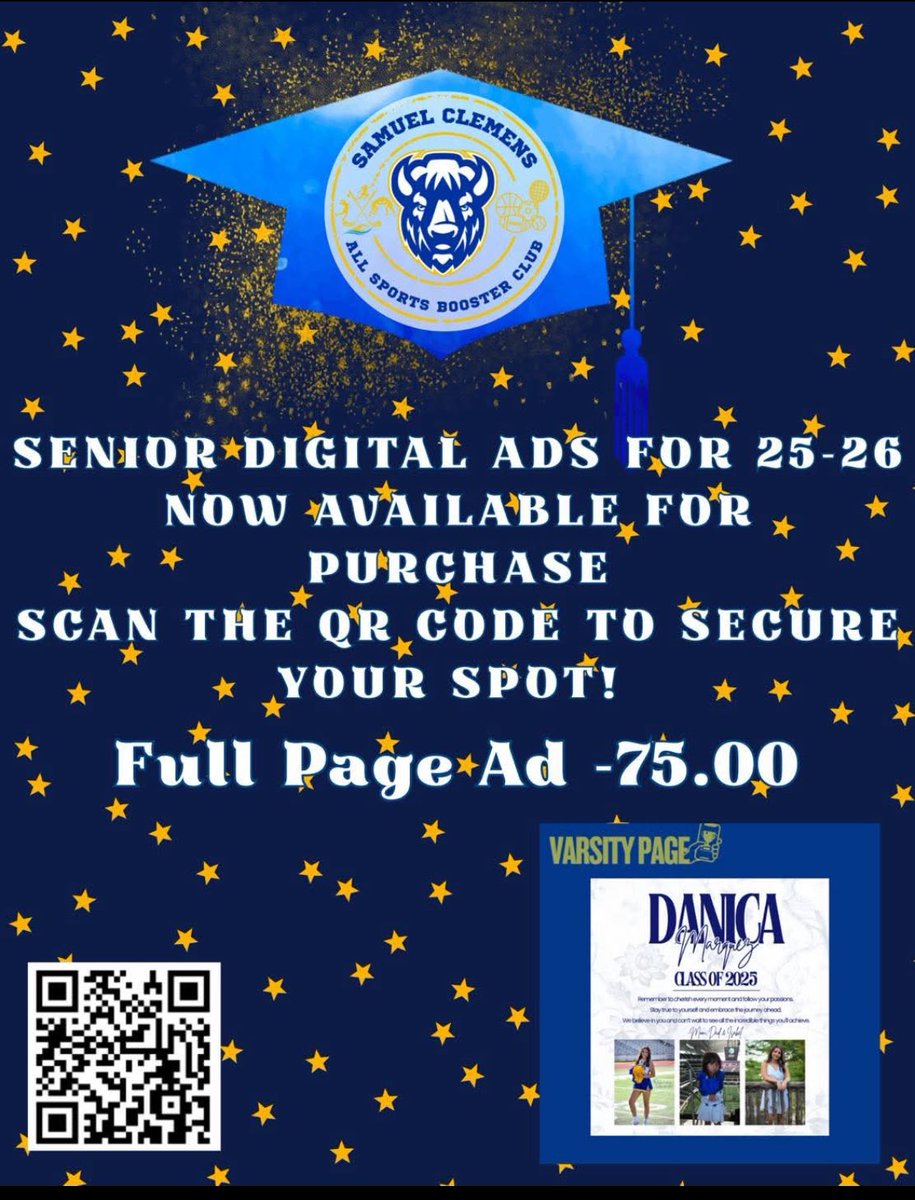Clemens High School (@samuelclemenshs) on Twitter photo Senior Ads and Student Ads are now for sale! Celebrate your Buff in our <a href="/ClemensASBC/">Samuel Clemens HS All Sports Booster Club</a> program this year! <a href="/scbuffalostrong/">Clemens Athletics</a> Senior Ads and Student Ads are now for sale! Celebrate your Buff in our <a href="/ClemensASBC/">Samuel Clemens HS All Sports Booster Club</a> program this year! <a href="/scbuffalostrong/">Clemens Athletics</a>