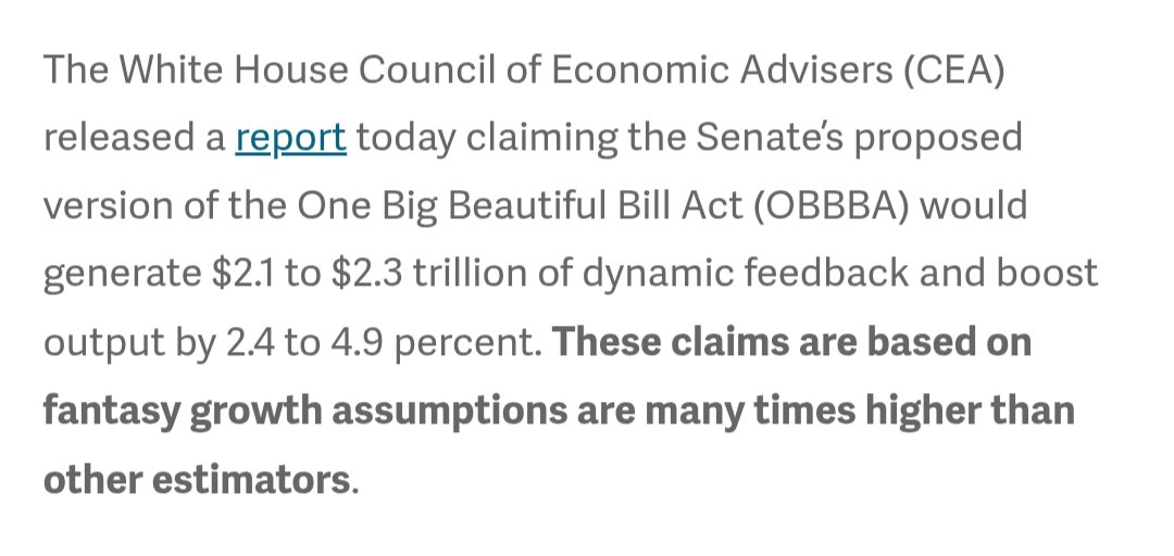Republicans disregarding the CBO's math about the $3.3 trillion debt increase are drinking all available koolaid to justify the continuation of massive tax cuts for the yacht-owner class. They are not serious people &amp; should not be in charge. #copolitics

crfb.org/blogs/ceas-fan…