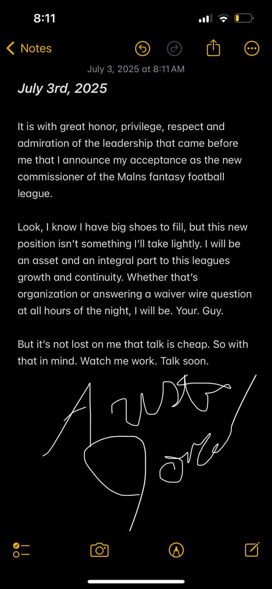 MalnSheet's tweet photo. For immediate release - From the desk of the *new* Malns fantasy football commissioner: https://t.co/1wfeKpUz6X