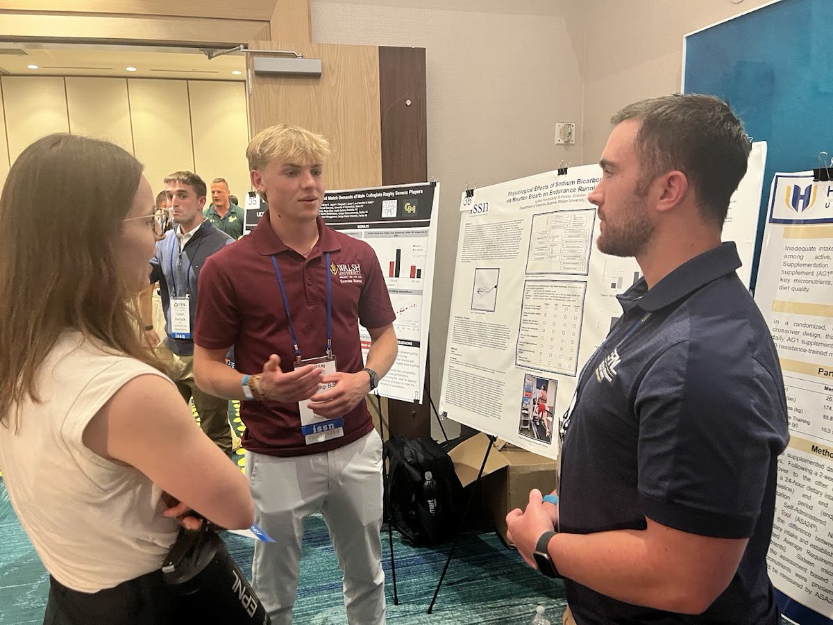 Walsh University students Lukas Keverkamp and Kyle Woods were honored at the 22nd Annual International Society of Sports Nutrition (ISSN) Conference in Delray Beach, Florida recently!

Read more: walsh.edu/news/2025/07/s…