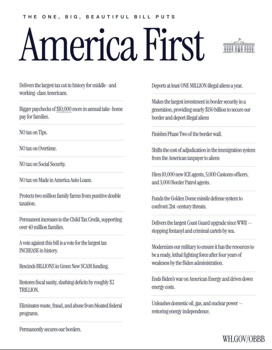 One Big Beautiful Bill is America First! 🇺🇸