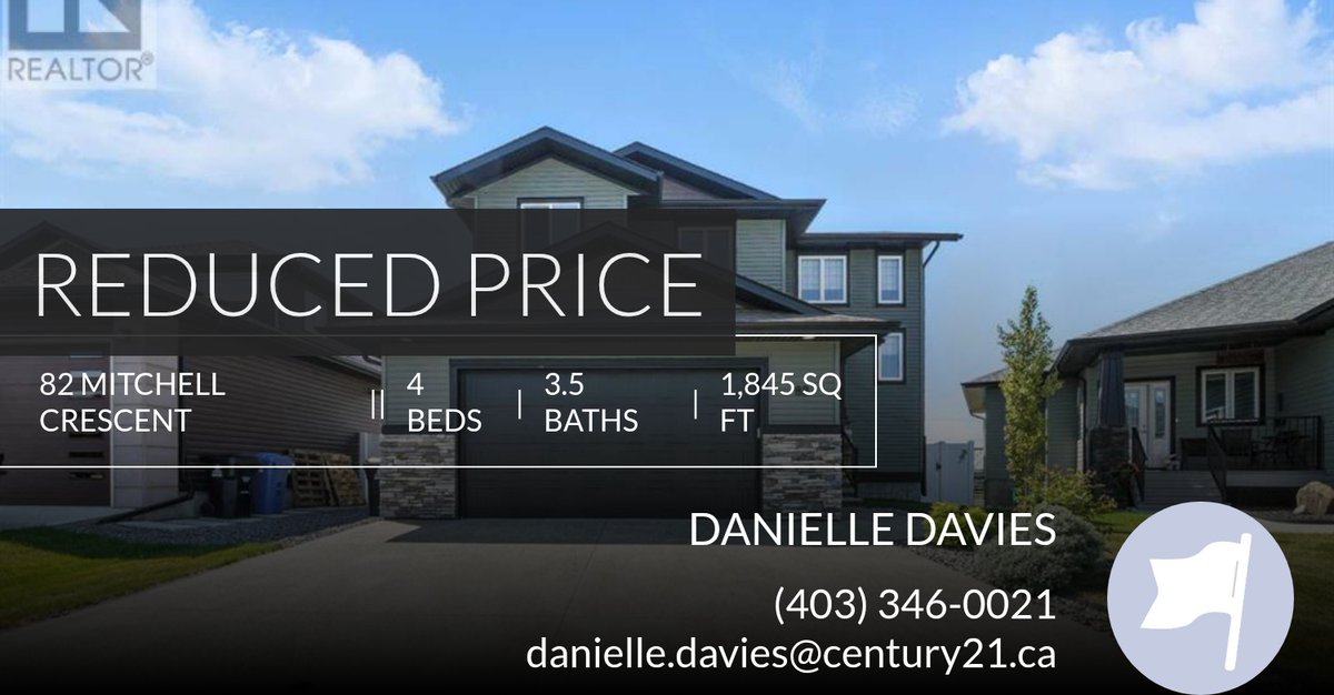 DaniRealEstate's tweet photo. 📍 Reduced Price 📍 This recently reduced home at 82 Mitchell Crescent in Blackfalds won't last long, so, don't wait to set up a showing! Reach out here or at (403) 346-0021 for more information!

Danielle Davies
Real Estate Agent... https://t.co/NBNuDZ2MK6 https://t.co/0BtsibRWne