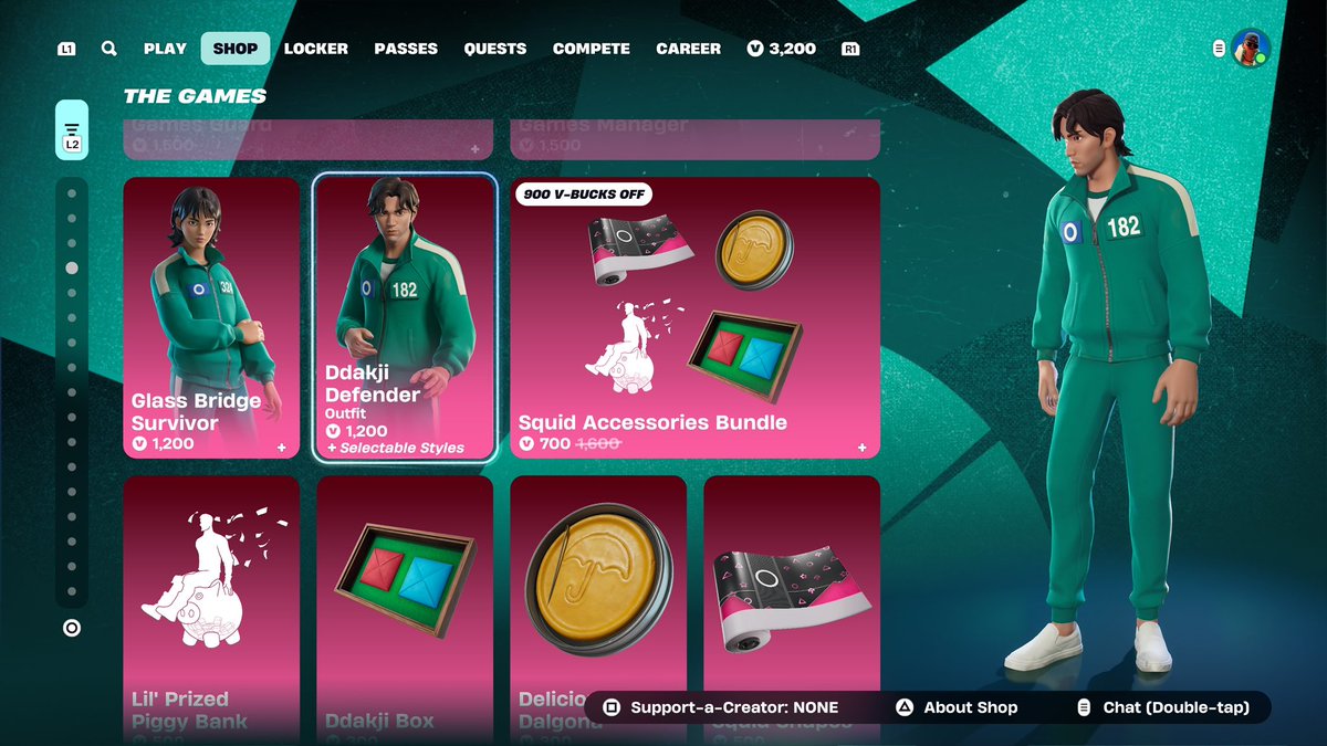 PressNatToStart's tweet photo. Loving the @squidgame additions to the @Fortnite store at the moment!
It’s also crazy thinking what skins looked like when Fortnite launched to what we have now?! 👌🏻👀
Looking forward to the July 11th update! 🔥
#Fortnite #SquidGame3 #Fortnitestore https://t.co/4YfOwn8BZm