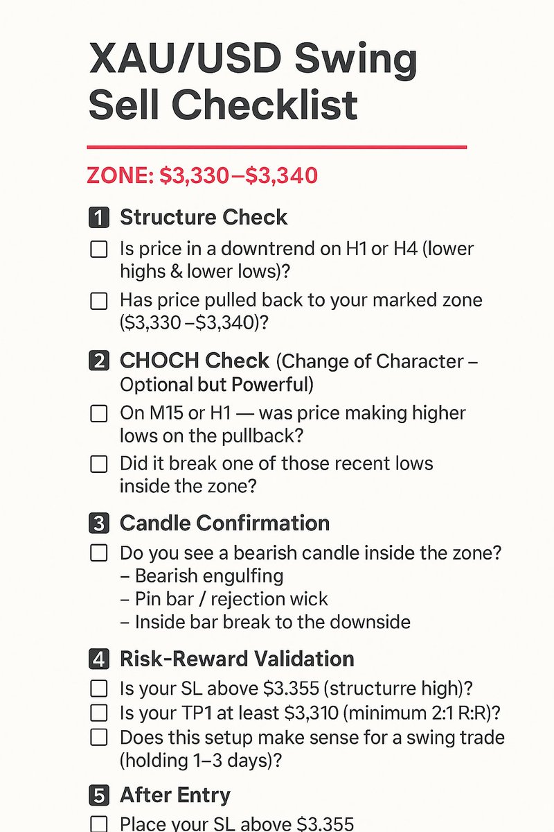 My checklist After the news