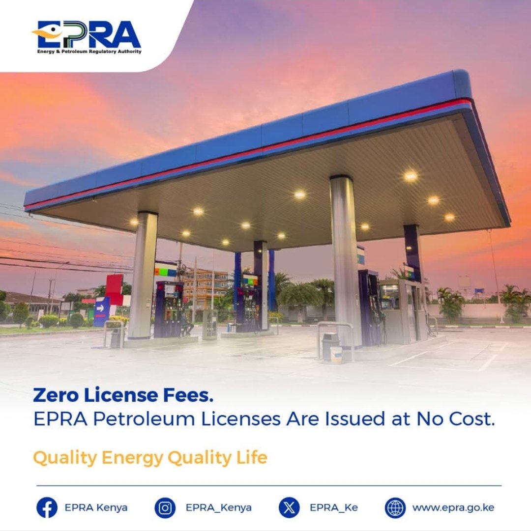 Are you looking for a petroleum license? <a href="/EPRA_Ke/">Energy and Petroleum Regulatory Authority</a> supports the growth of legitimate and safe petroleum businesses by issuing petroleum licenses free of charge. Whether you’re applying for the first time or renewing, there are no license fees involved. 
#Nairobi #DiogoJota