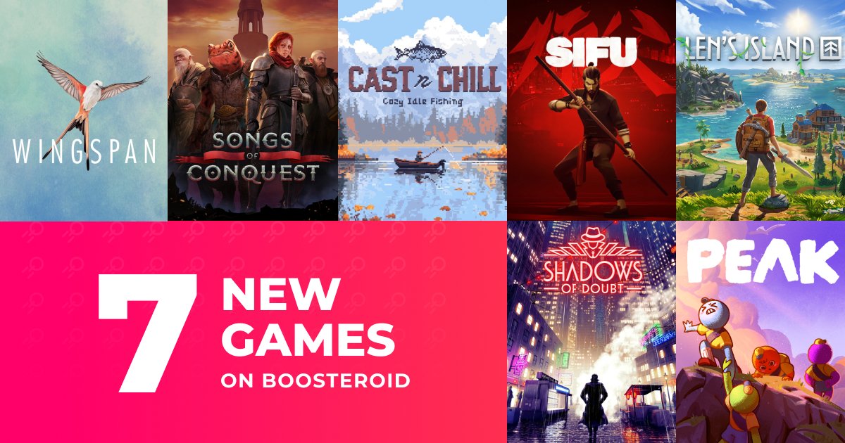 Boosteroid_main's tweet image. Discover 7 new games in the Boosteroid library!
🌄 PEAK - Viral and fun co-op climbing game for you and your 4 friends.
🕵️♂️ Shadows of Doubt - Dive into a procedurally-generated detective sandbox world.
🏝 Len’s Island - Explore, survive, and craft in this open-world game for 1–8…