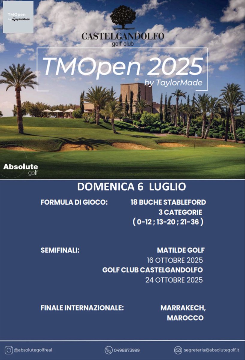 Castelgolf's tweet image. 🤩 in questo fine settimana un po’ caldo 😜 vi aspettiamo con gare eccellenti 🔝 Sabato 5 Luglio “15 Diga Tour” , gara 18 buche prima categoria medal e seconda e terza Stableford 🤩 Domenica 6 Luglio TM Open 2025 gara 18 buche Stableford ultima tappa per accedere alla finale