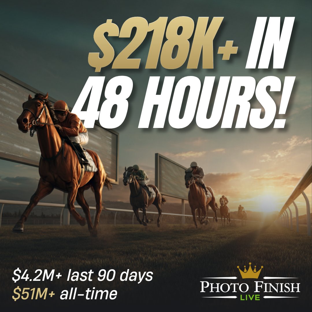 Season 30 Update: 

✅ $218,000+ in race entry fees in the last 48hrs
✅ $4.2+ million in race entry fees in the past 90 days
✅ $51+ million in race entry fees all-time

🏇🏽 Claim a horse + Race for 🆓
➡️ signup.photofinish.live